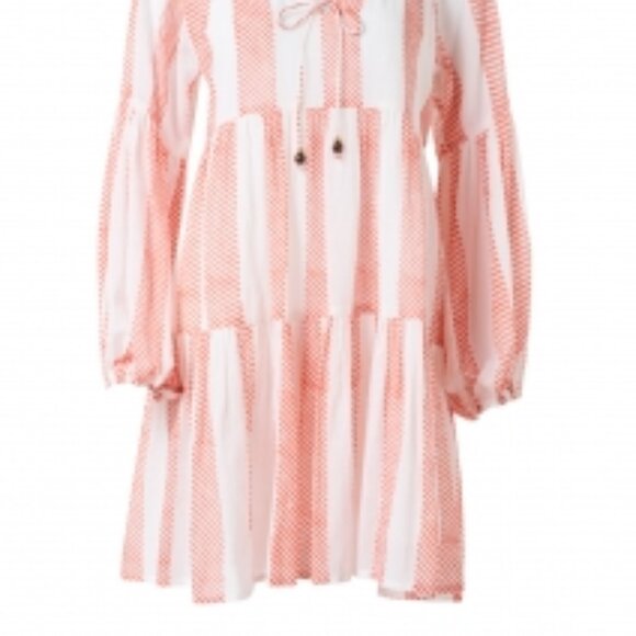 Oliphant Long-Sleeve Striped Mini Dress - New with Tags - Picture 3 of 4